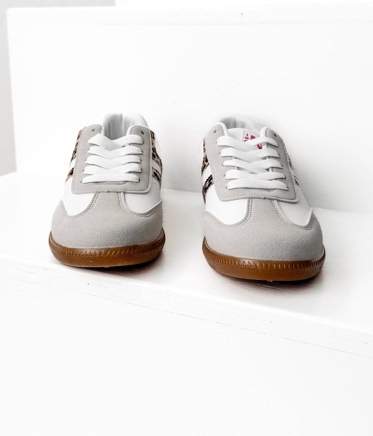 Stockholm Sneaker in White/Leopard