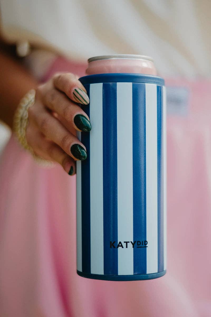 Light Blue and Navy Can Insulator