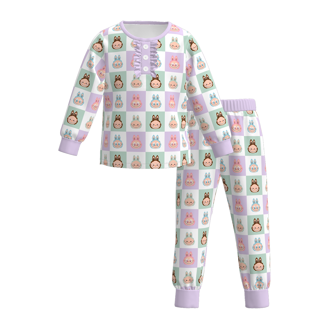 Cute monster printed pajamas sleepwear for kids