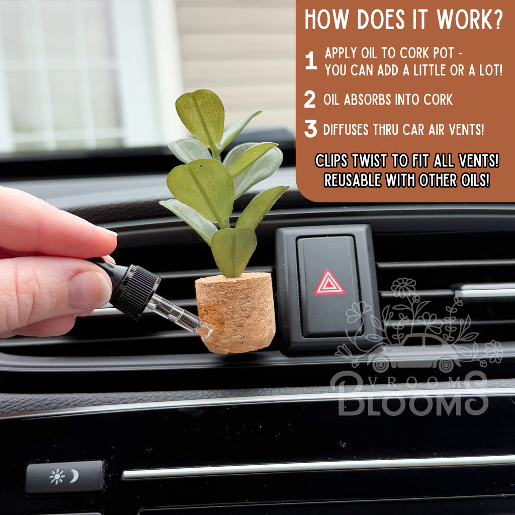 Fall Plant Vent Clip Car Air Freshener Diffuser Reusable