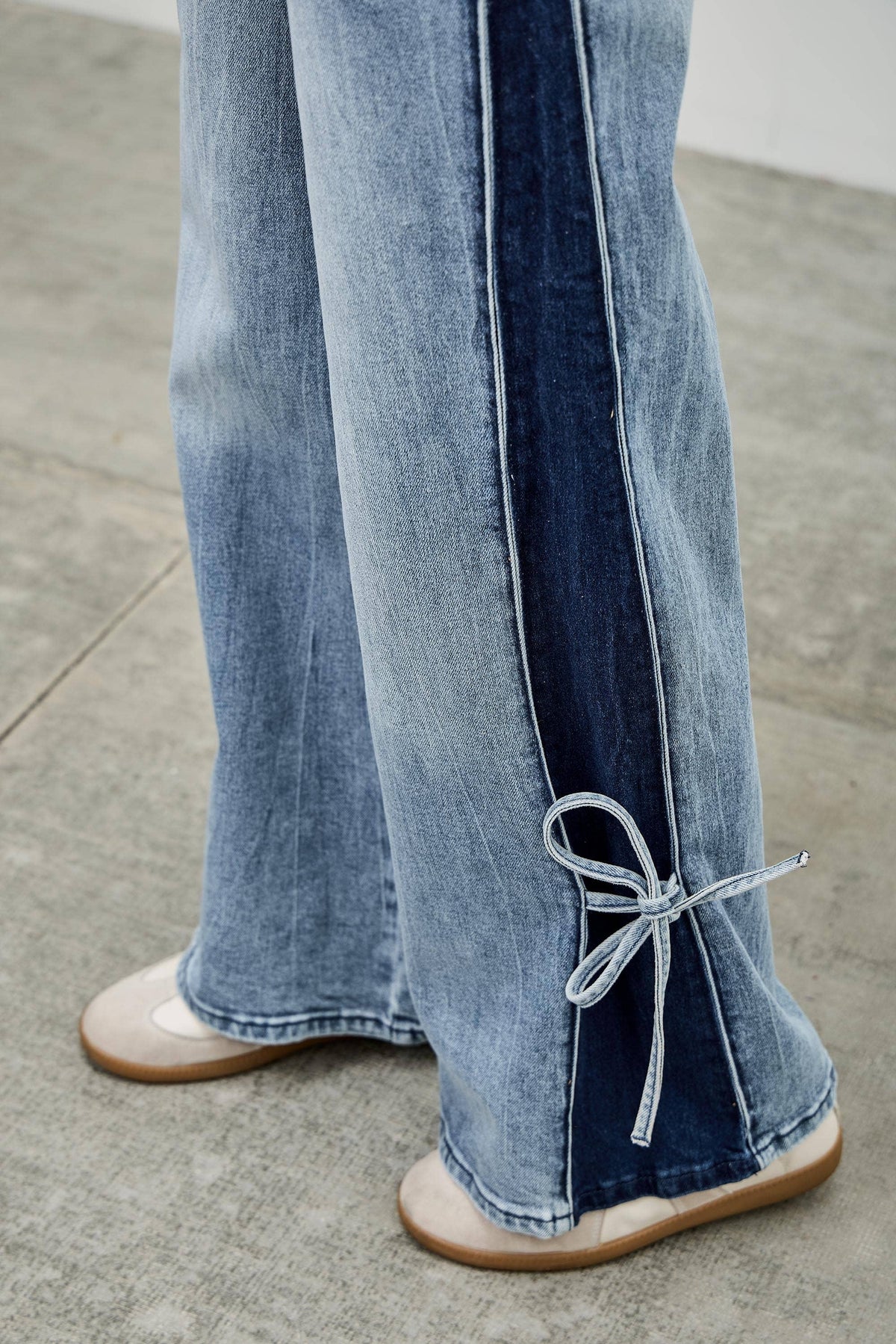 P8124ML-HIGH RISE CONTRAST WIDE LEG WITH RIBBON TIE (Copy)