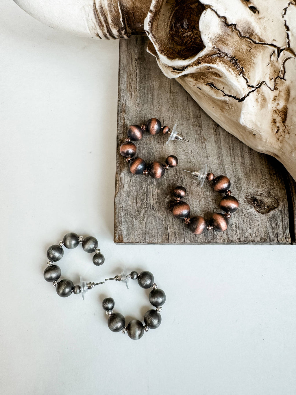 1” Mini Navajo Pearl Hoops Earrings