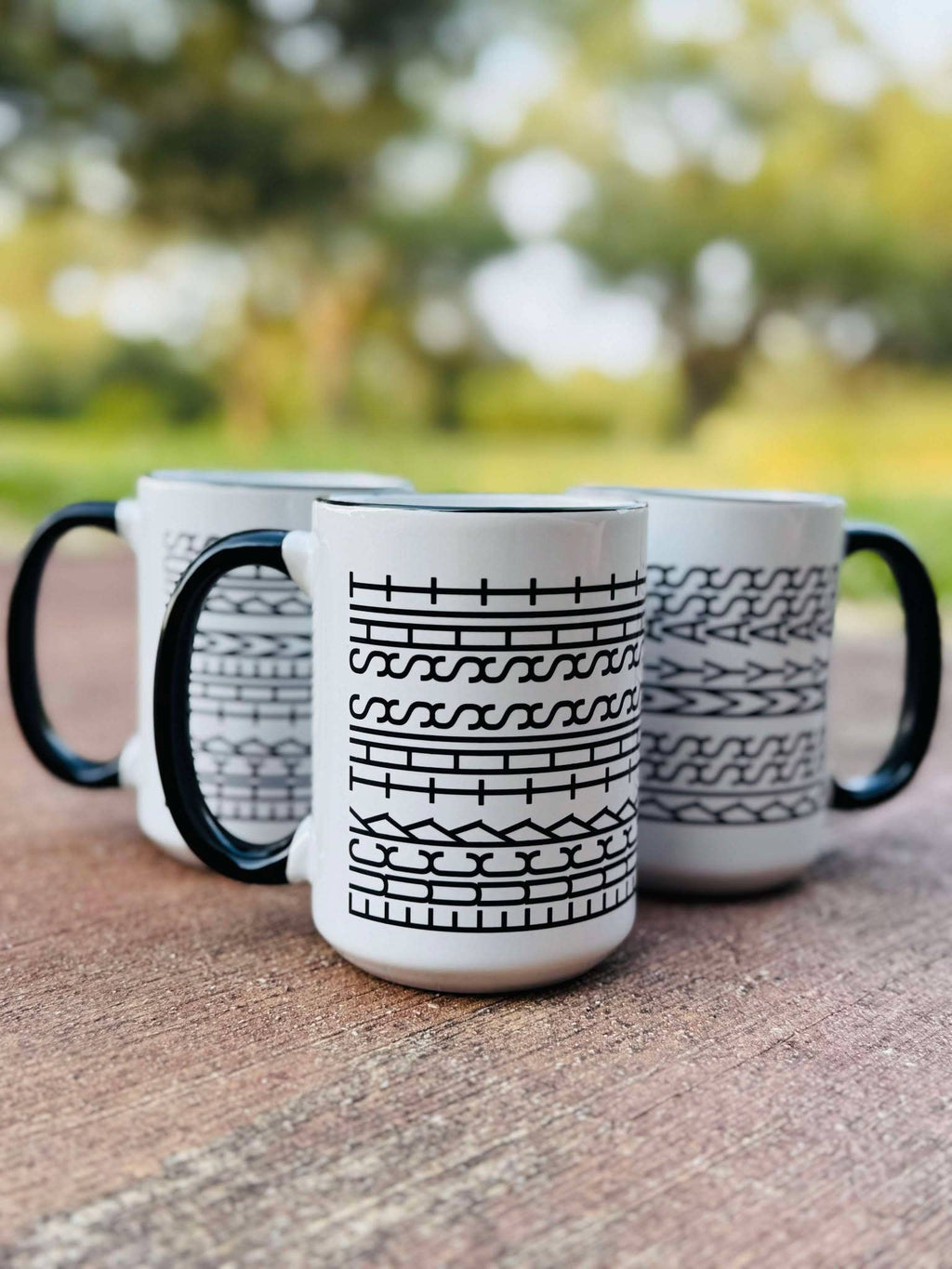 Fuck This Shit Mug, Tire Track Mug, Hidden Message Mug