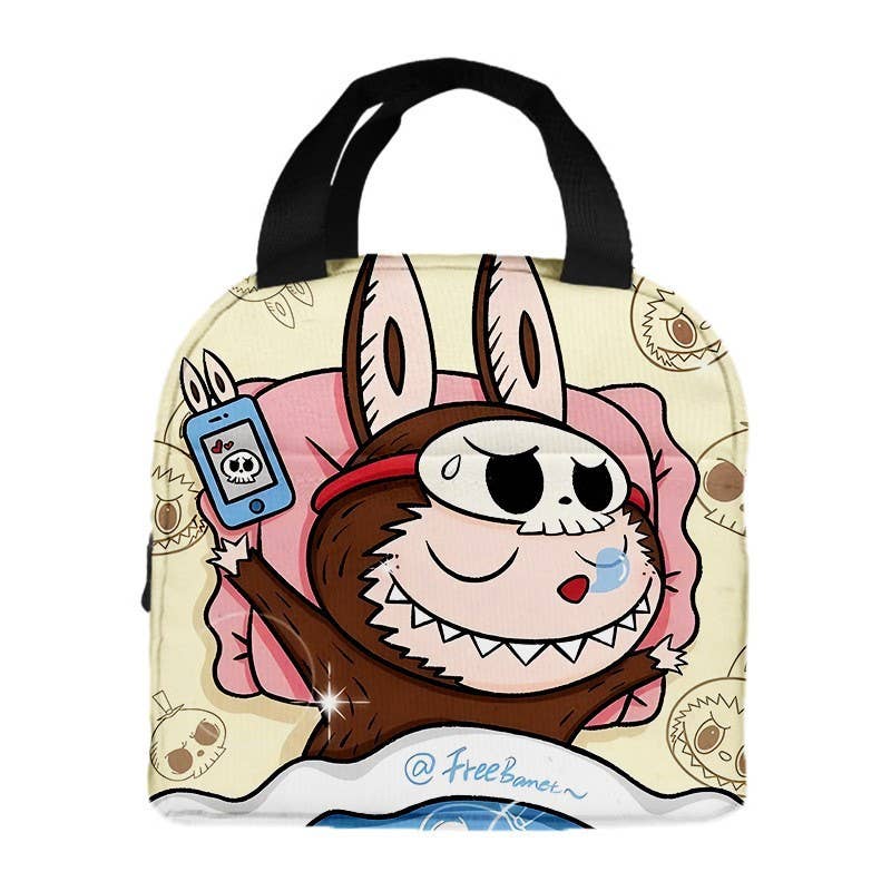 Cute monster lunch bag Aluminum Foil Insulation Bag