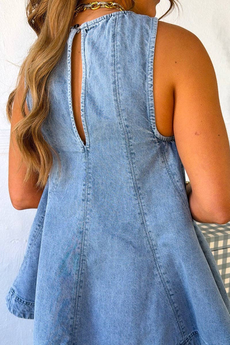 Sleeveless Flared Short Set