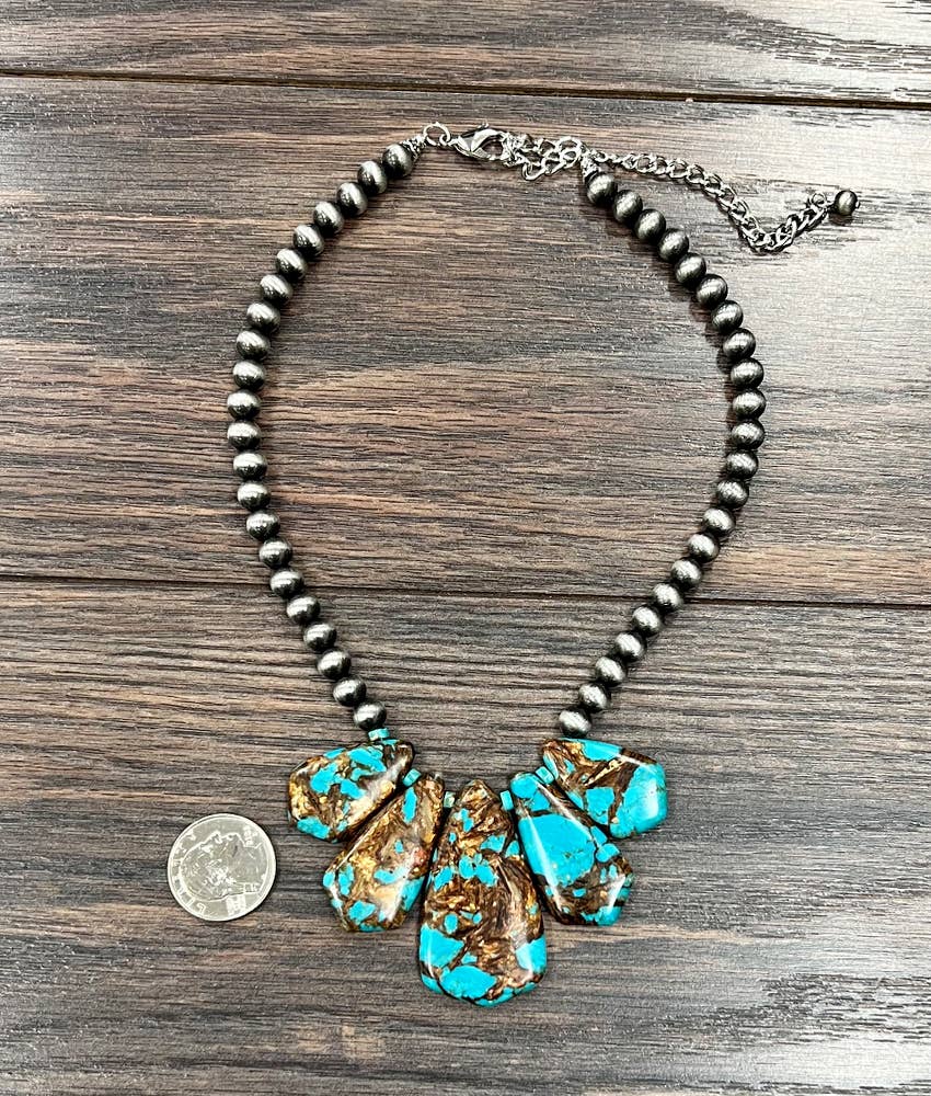 739067, Handmade Navajo Gemstone Necklace
