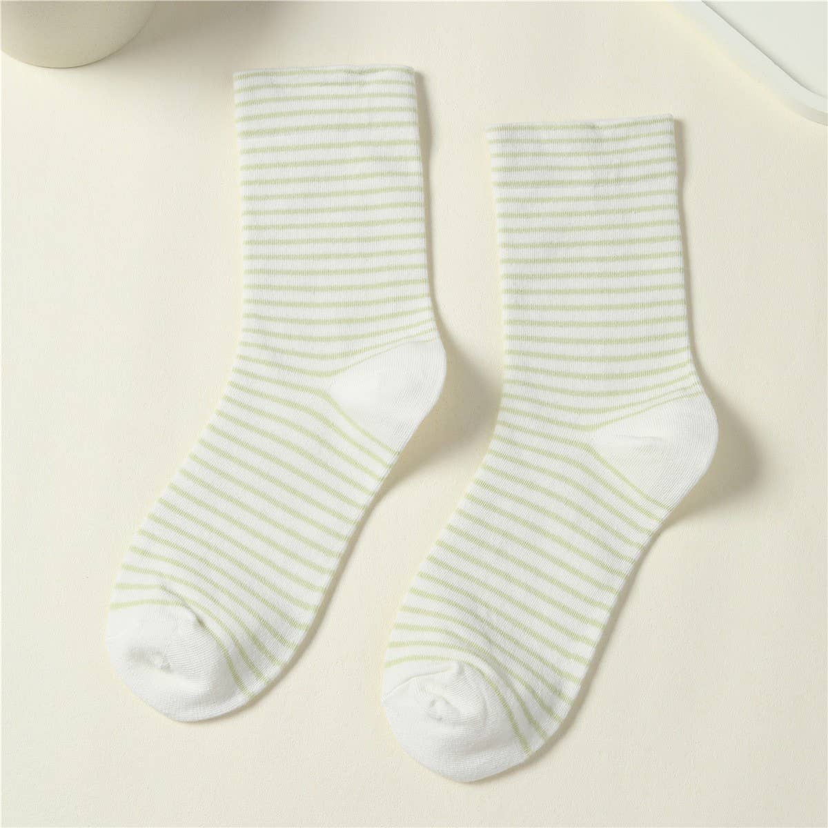 Pastel Striped Cotton Crew Sock | 40S02092