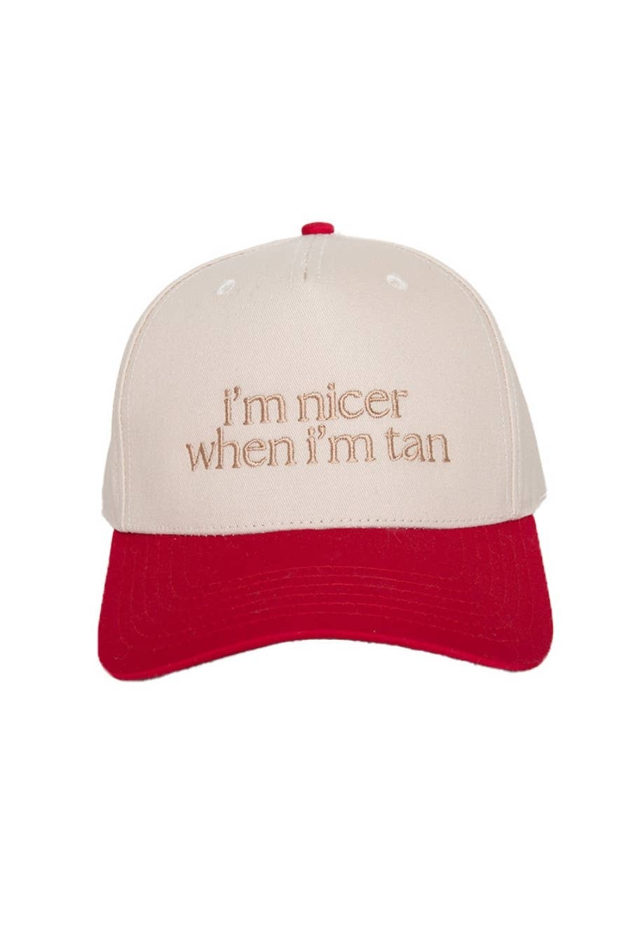 I'm Nicer When I'm Tan Two-Toned Vintage Hats Grad Gift Idea