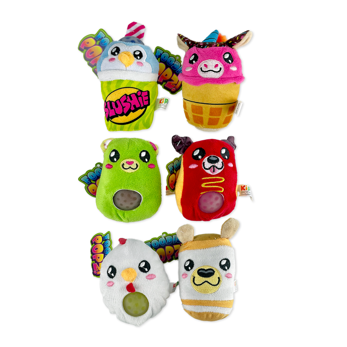 So Much Fun! Foodie Squishy Plush Toy Assortment - 6/Display