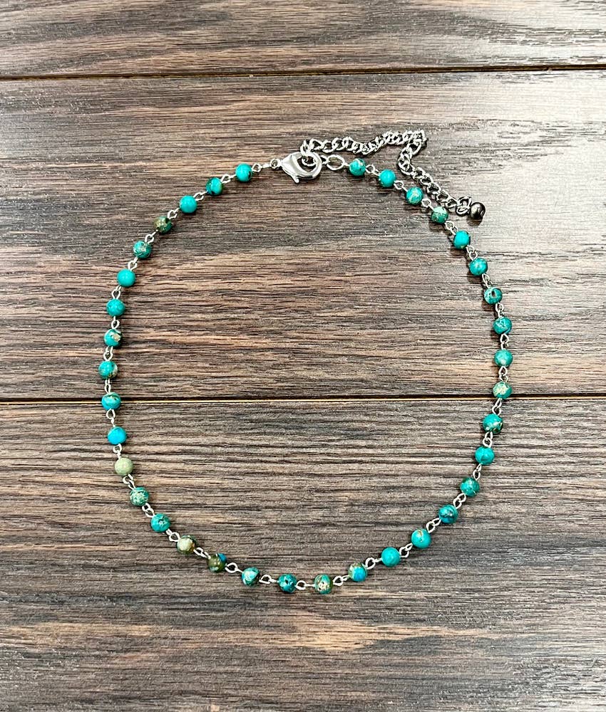 739575, Handmade 6mm Gemstone Necklace