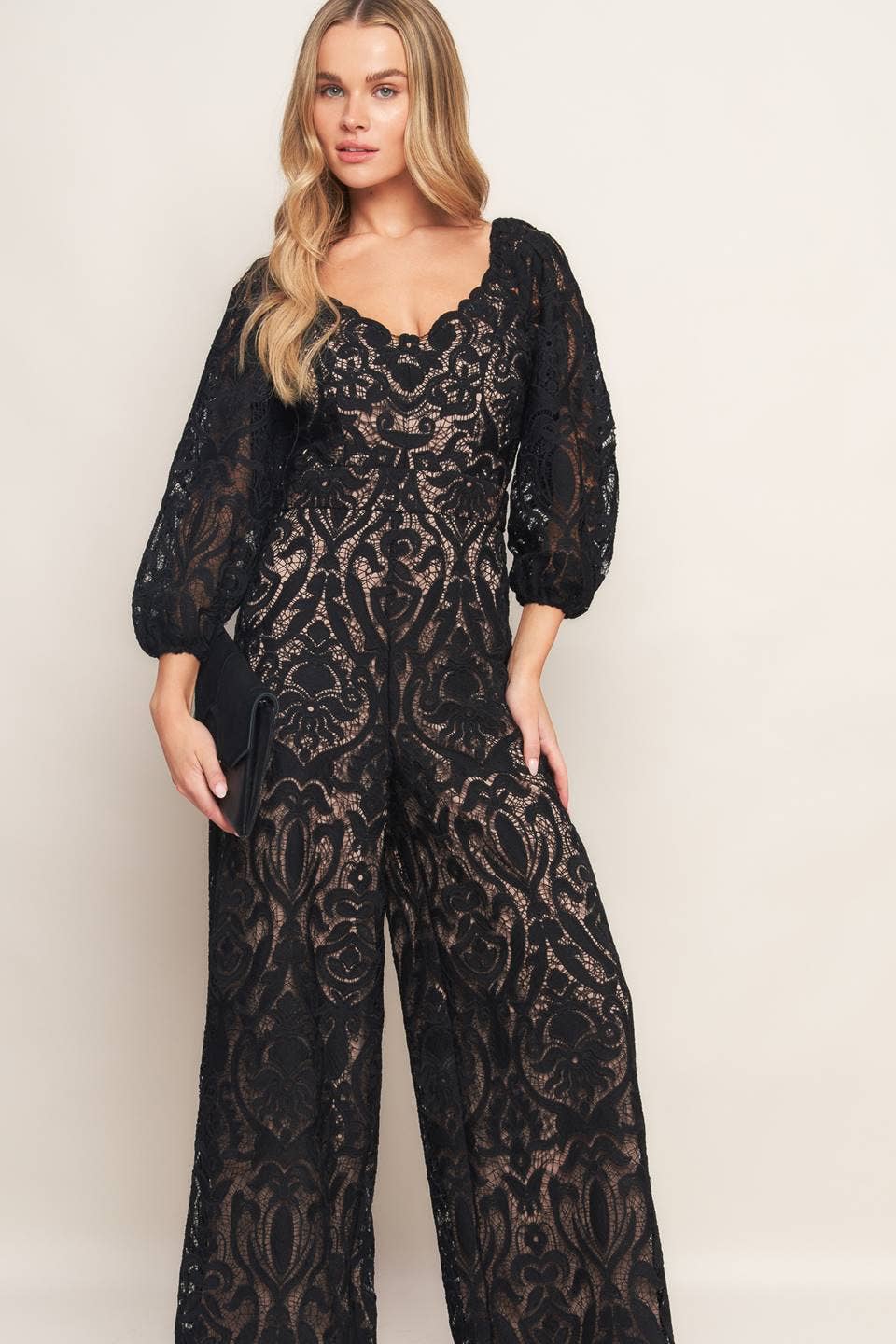 A woven lace jumpsuit - IP8557