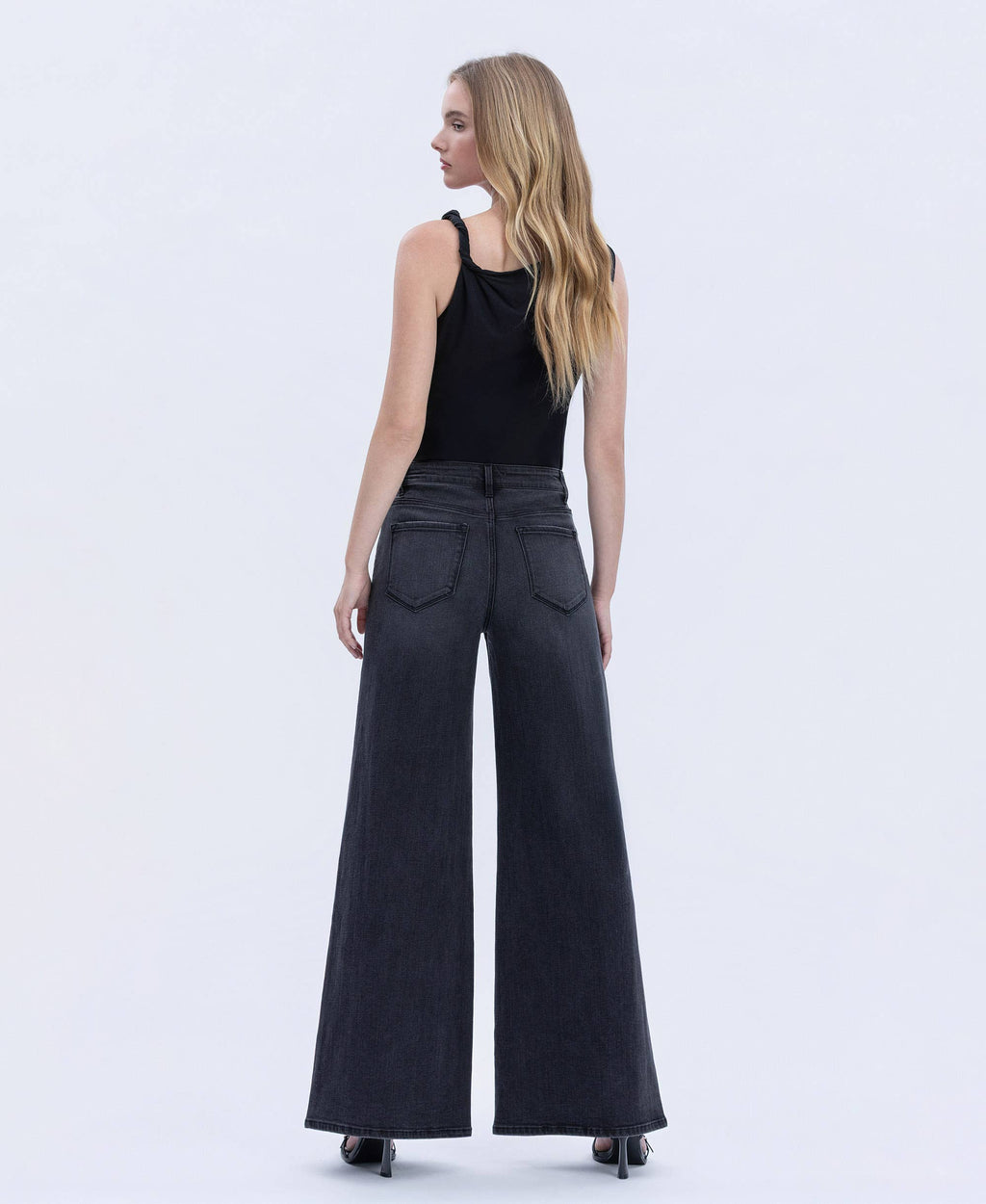 SUPER HIGH RISE FULL LENGTH PALAZZO TWIST JEANS FLYING MONKEY
