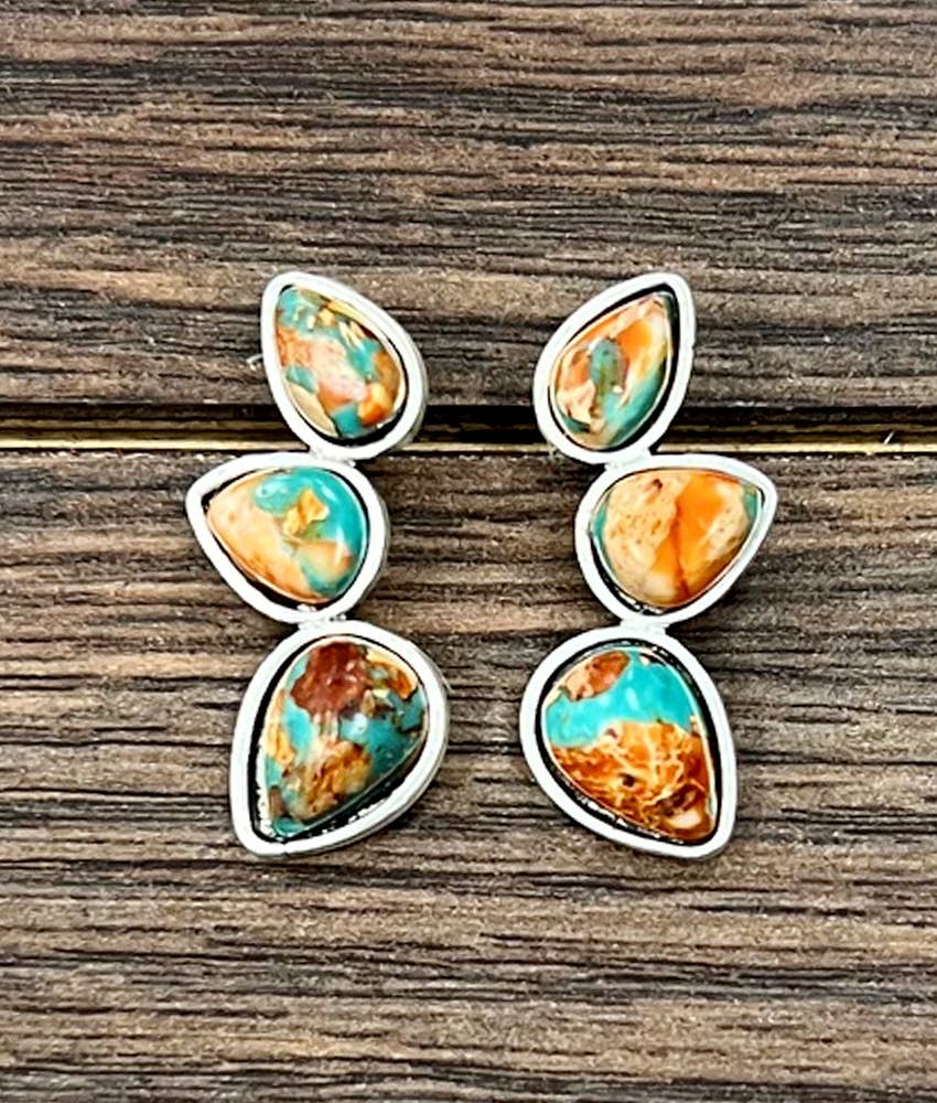 Gemstone Stud Earrings