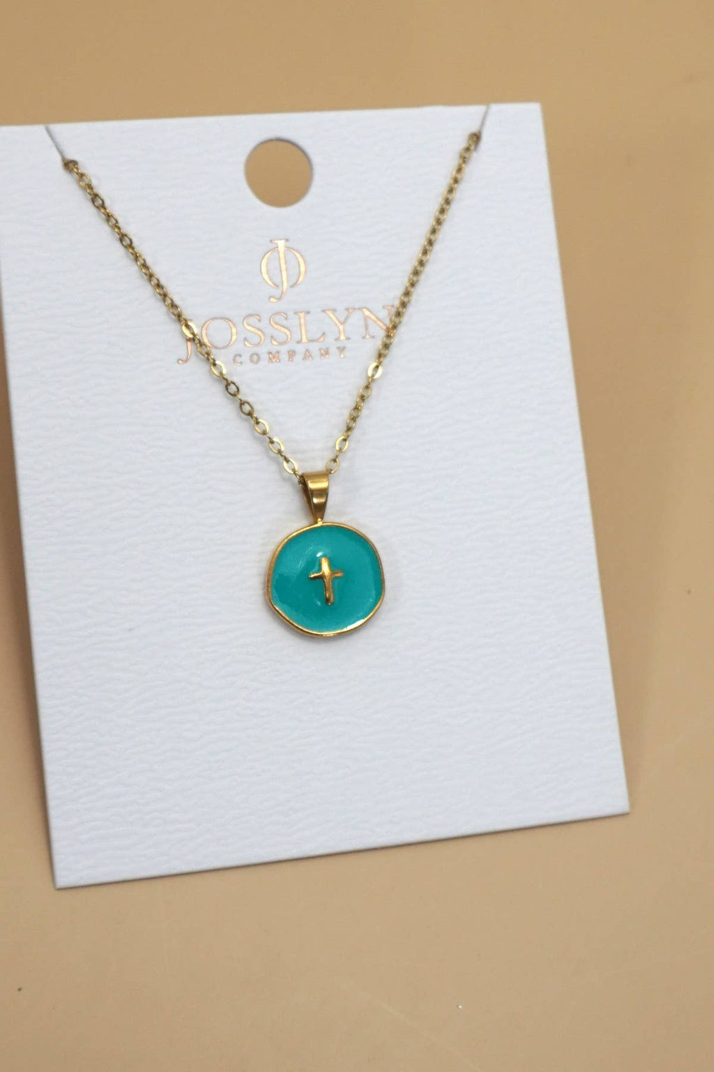 18K STAINLESS STEEL TARNISH FREE CROSS NECKLACE