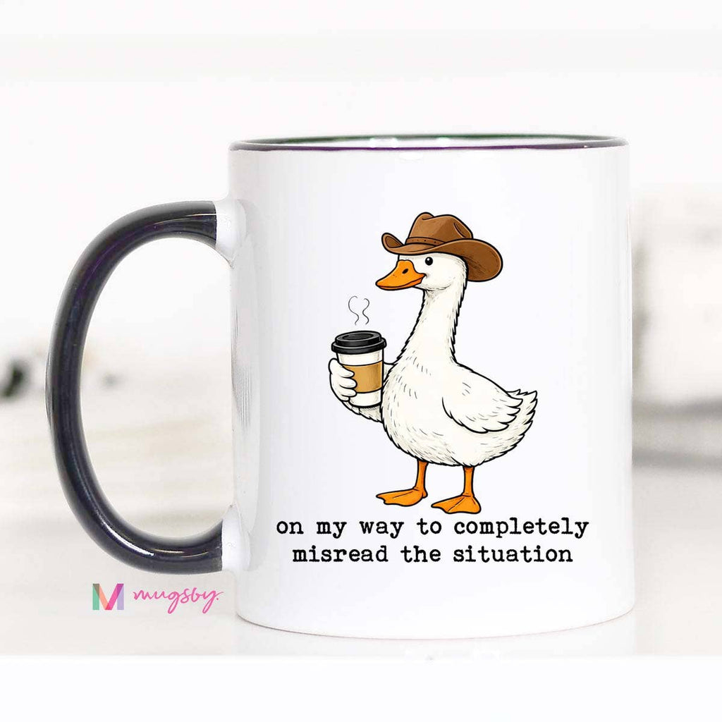 Funny Goose Coffee Mug Cute Animal Sarcastic Gift Mug