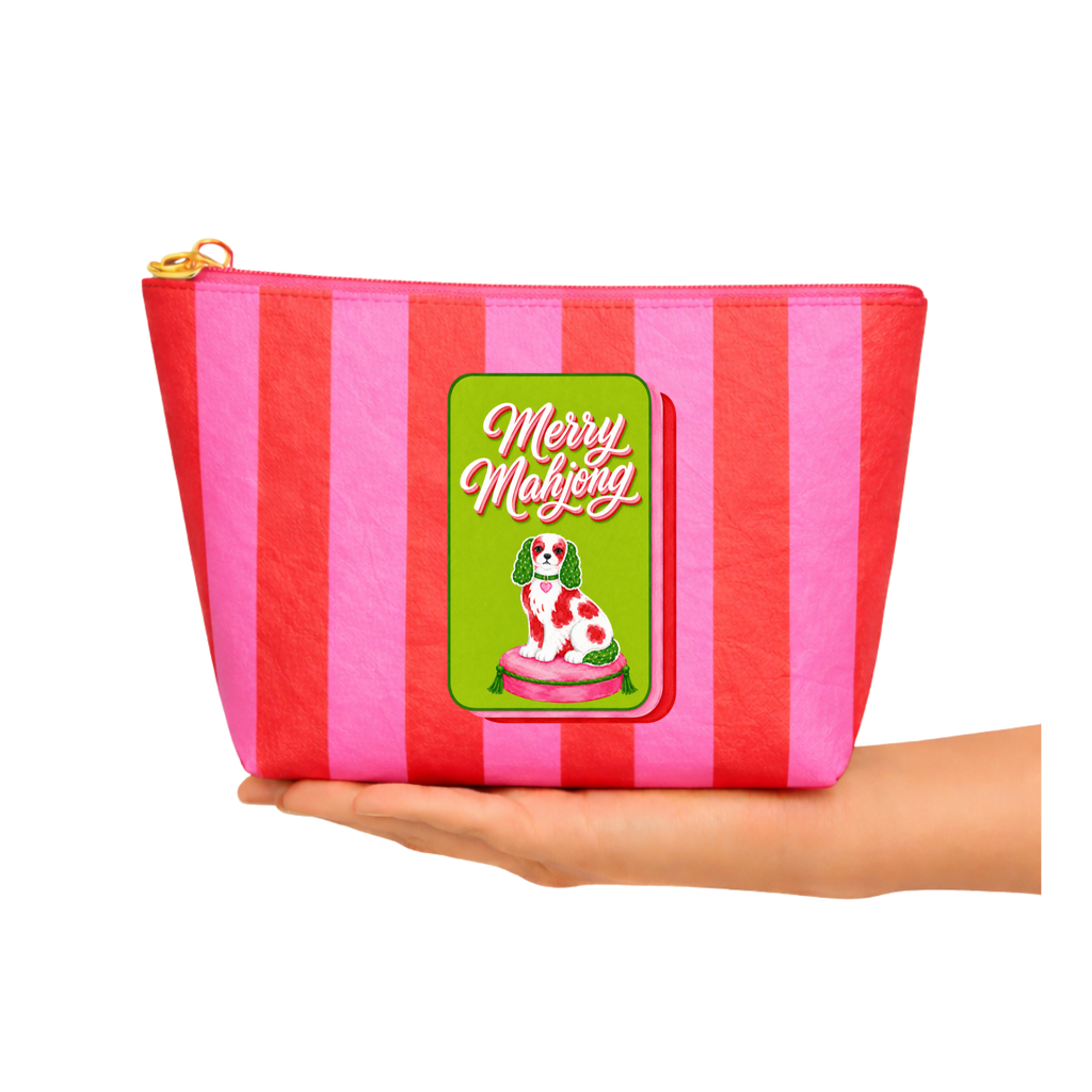 Mahjong Christmas Merry Mahjong Gift Crinkle Bag Spaniel