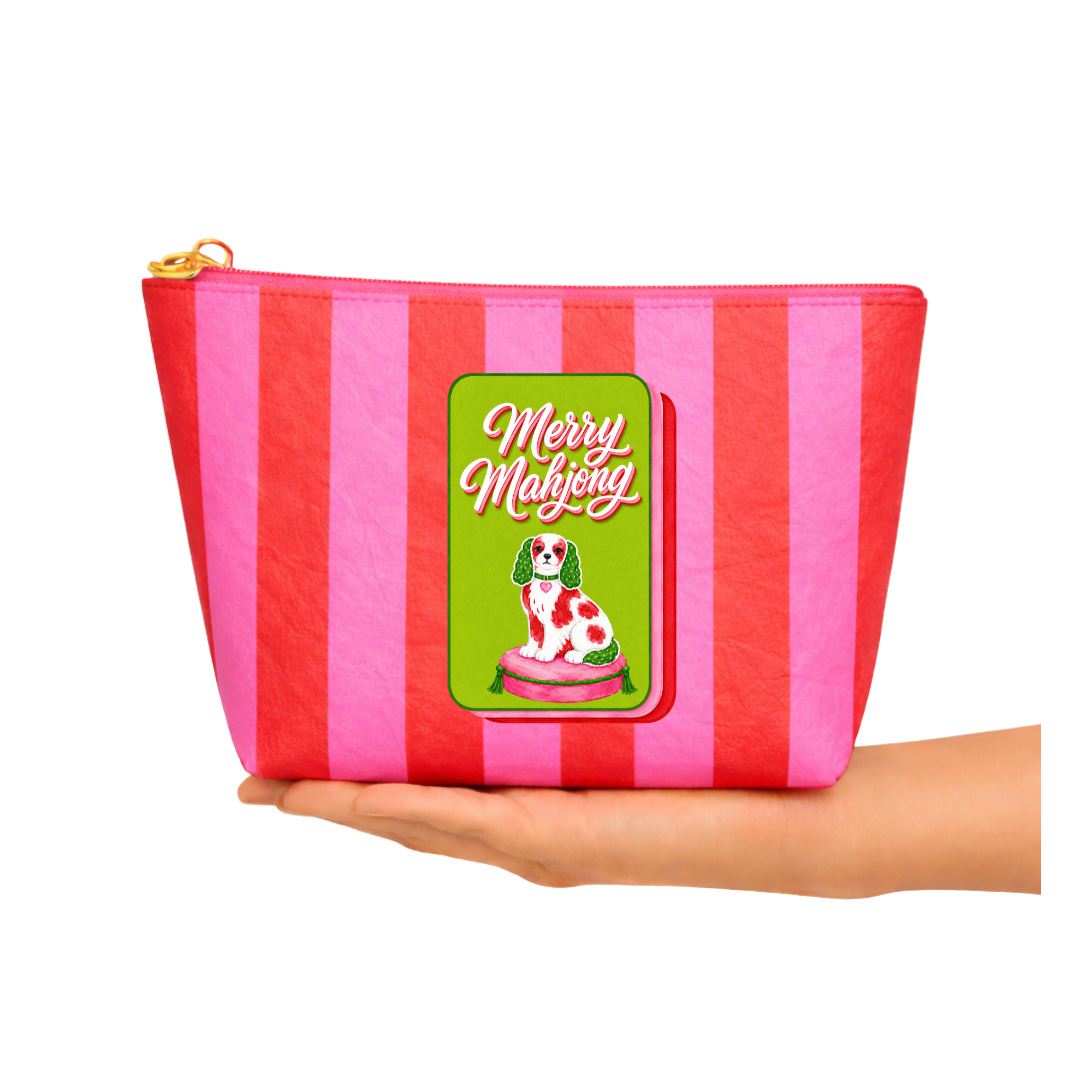 Mahjong Christmas Merry Mahjong Gift Crinkle Bag Spaniel