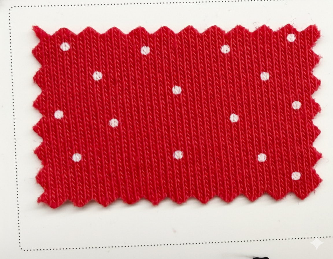 Polka Dot Contrast Trim Top