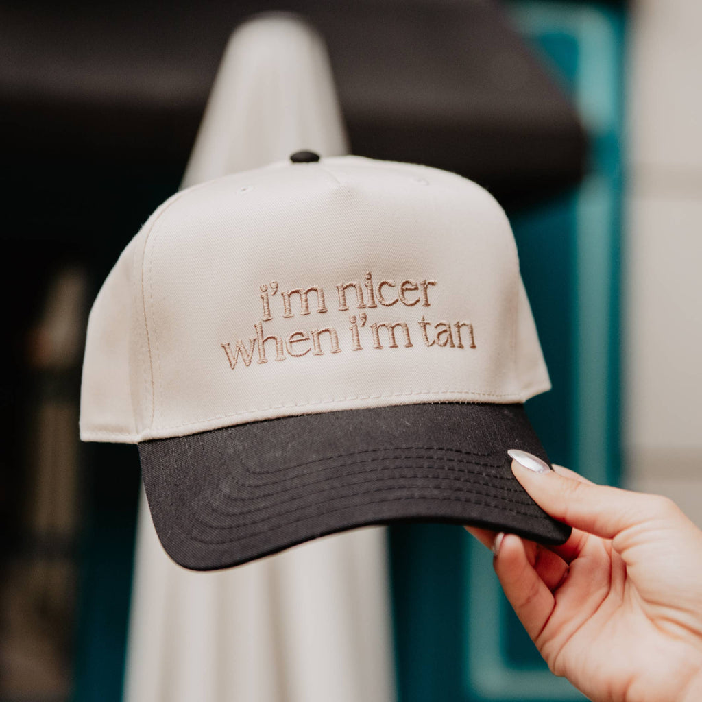 I'm Nicer When I'm Tan Two-Toned Vintage Hats Grad Gift Idea