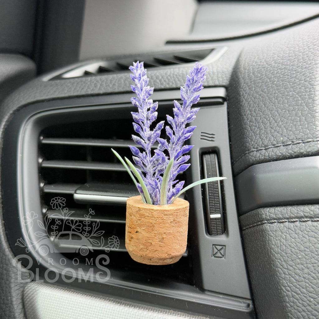 Lavender Flower Vent Clip Car Air Freshener (Reusable)