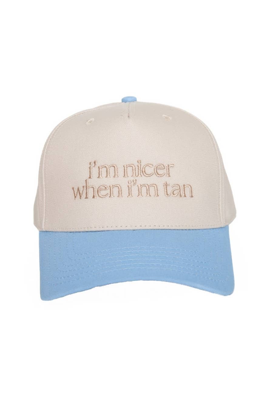 I'm Nicer When I'm Tan Two-Toned Vintage Hats Grad Gift Idea