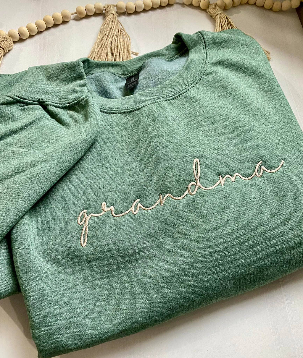 Embroidered Grandma Sweatshirt