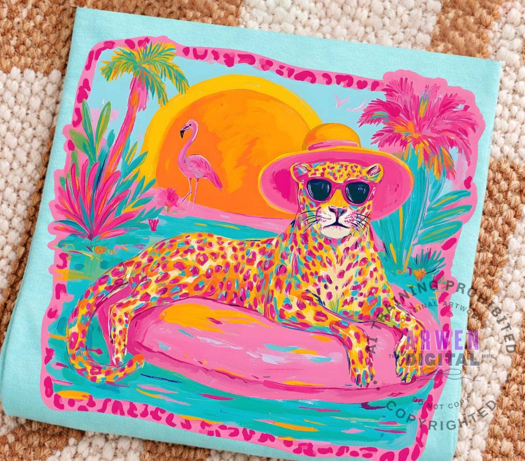 Colorful Summer Leopard Tee