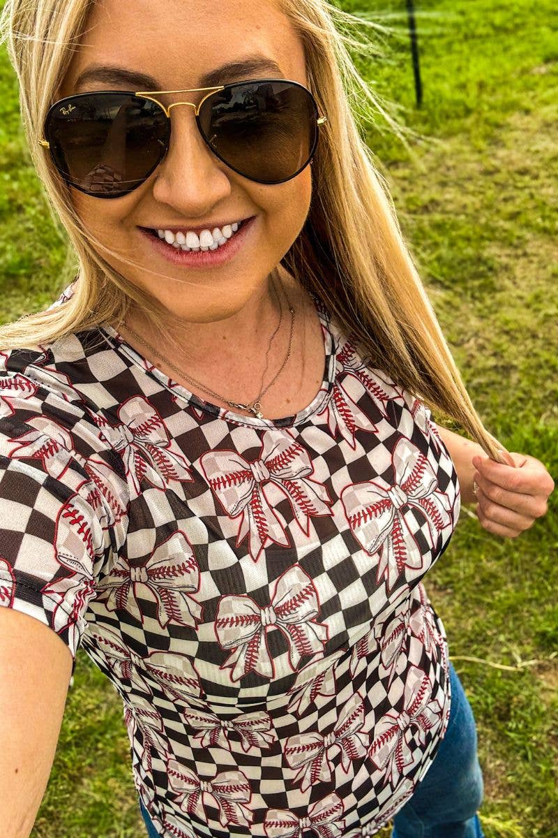 Dirt And Diamonds Short Sleeve Mesh Top
