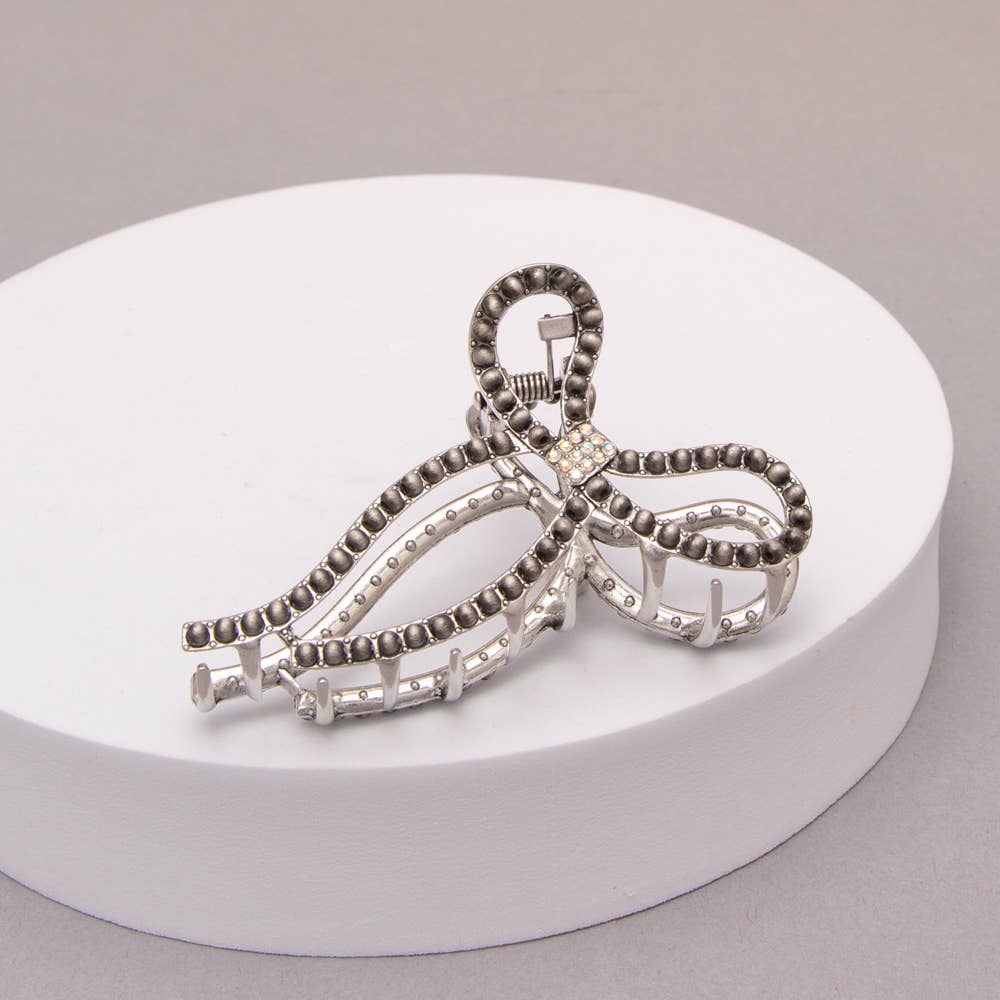Western Beaded Bow Hair Claw Clip