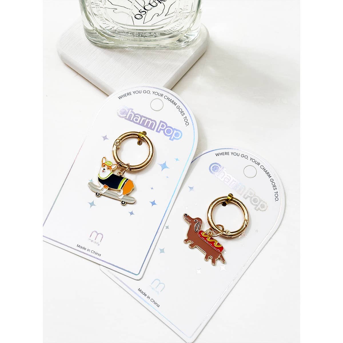 Cute Puppy Charm Key Chain