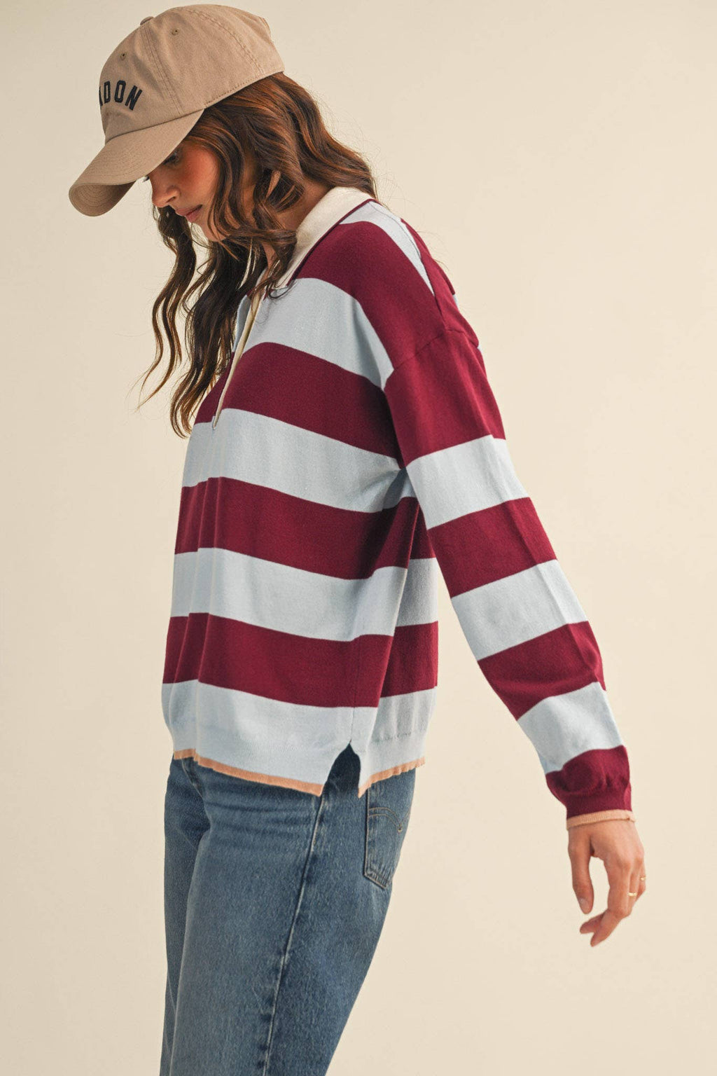 STRIPED RUGBY SWEATER
