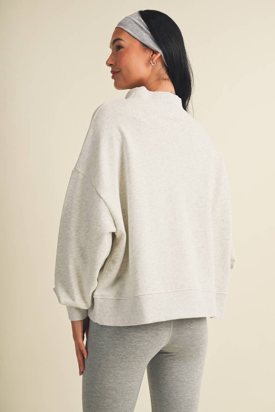 Amour Oversized Mock Neck Sweatshirt