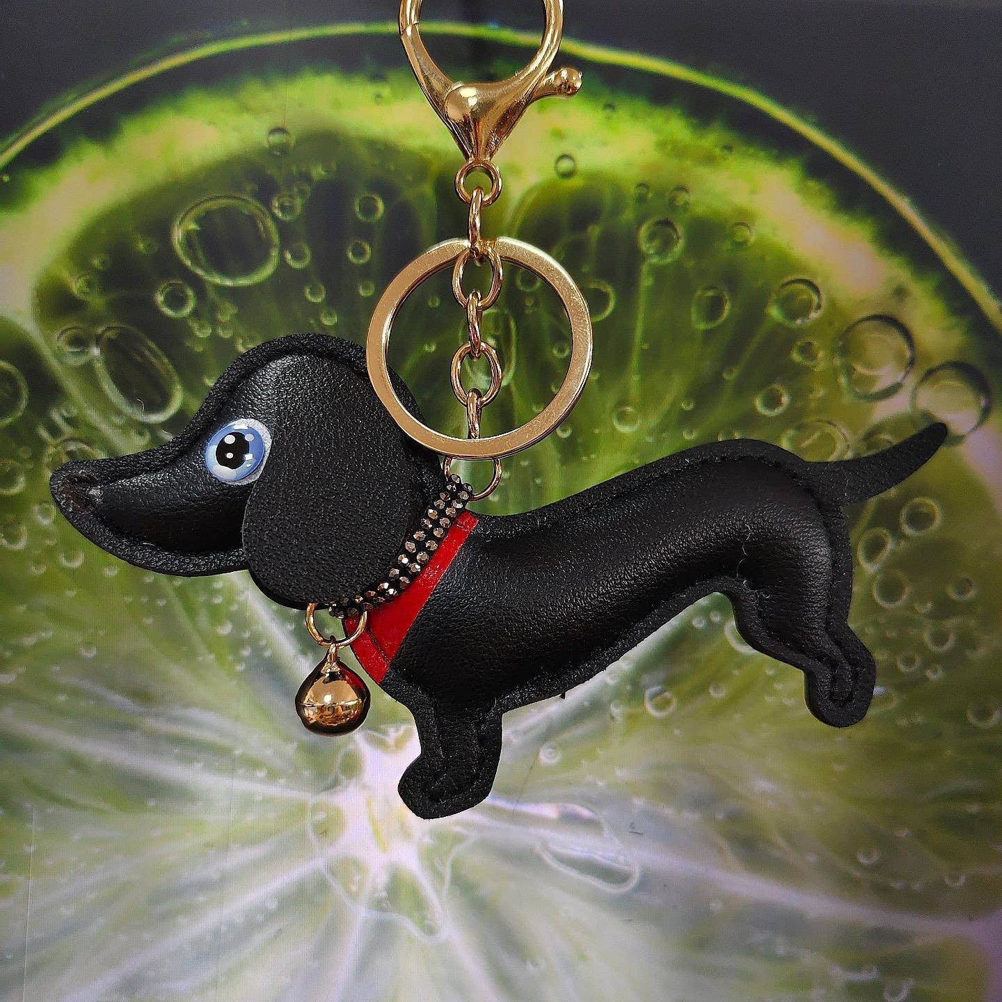 BAG CHARM KEY CHAIN - VEGAN LEATHER DOG | 40KC165