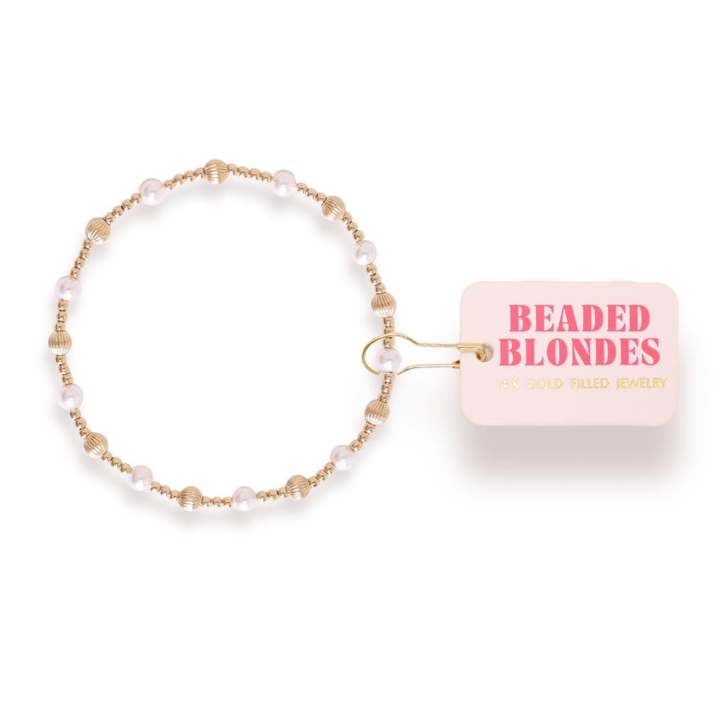 Palmer Fluted Bracelet in Pearl