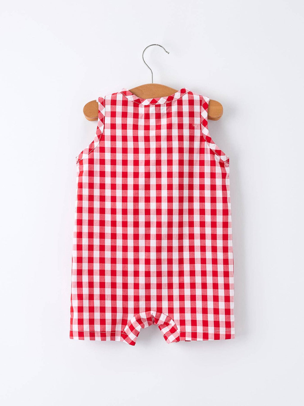 Summer Plaid Smocked Ruffle Romper Sibling Outfits