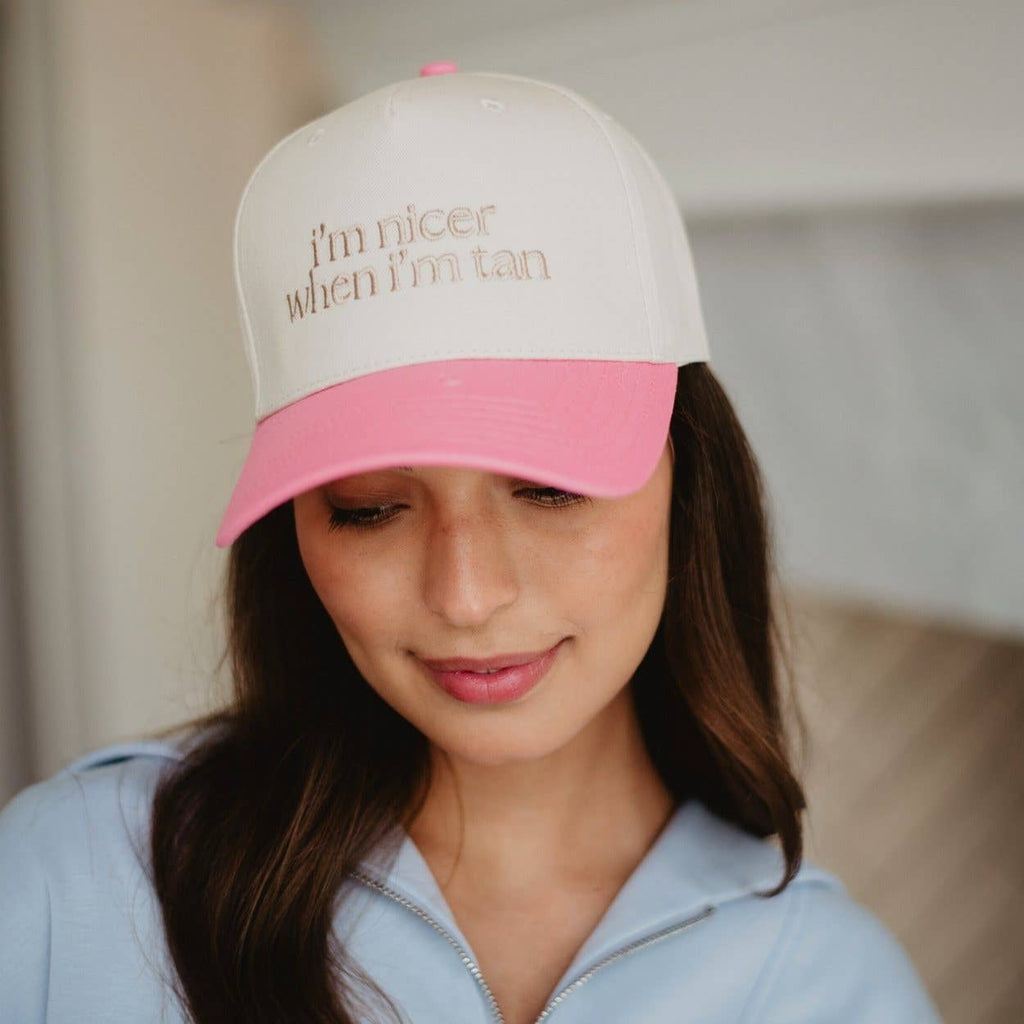 I'm Nicer When I'm Tan Two-Toned Vintage Hats Grad Gift Idea