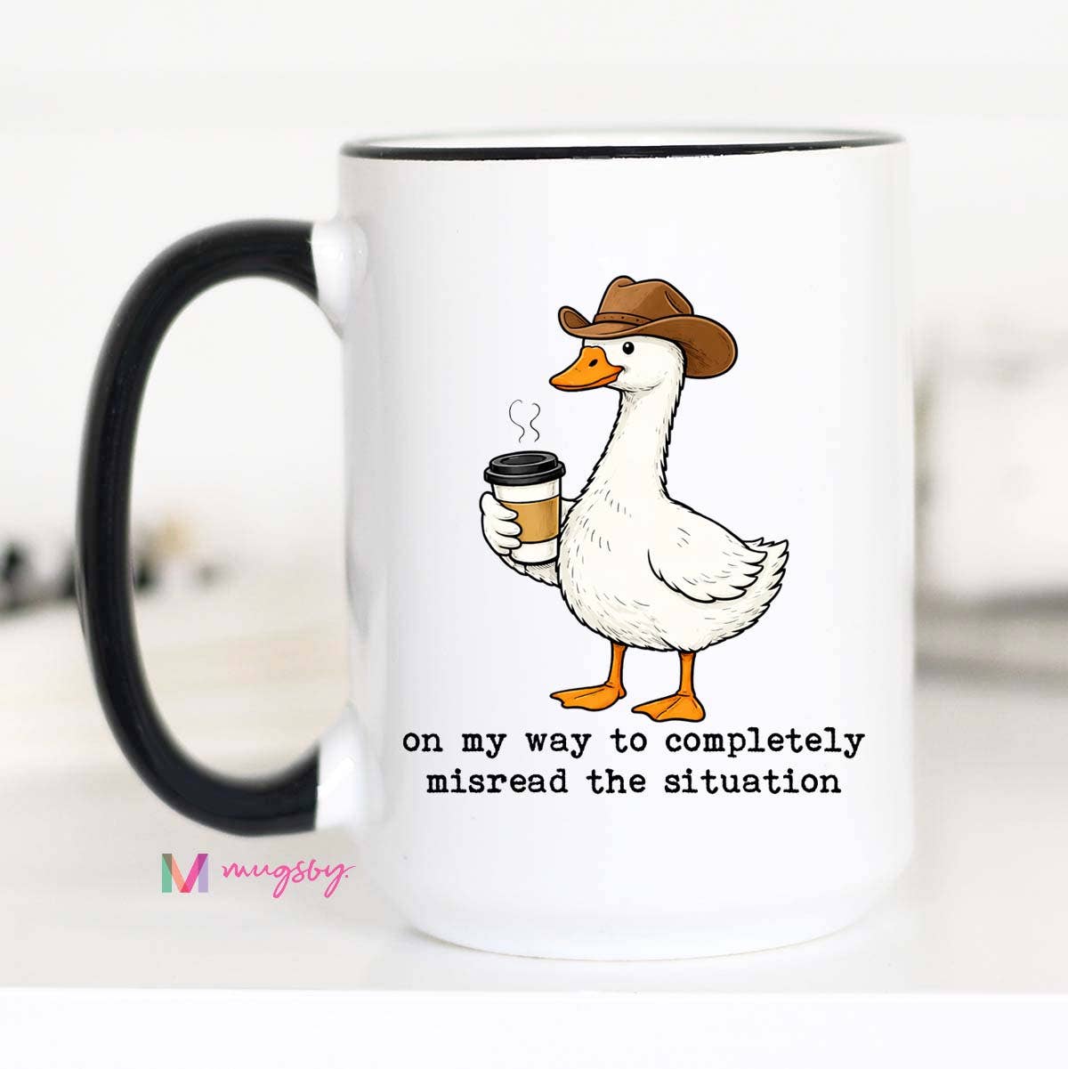 Funny Goose Coffee Mug Cute Animal Sarcastic Gift Mug