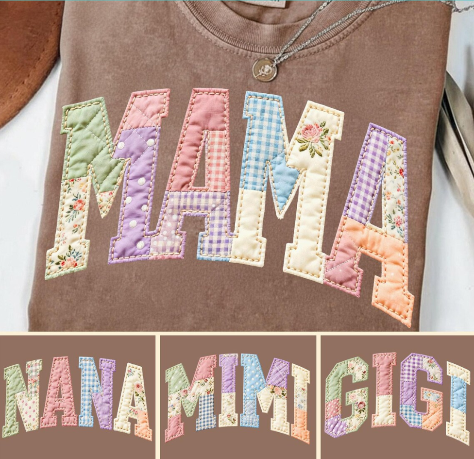 Mama Patchwork Mother's Day Shirt