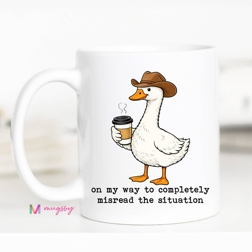 Funny Goose Coffee Mug Cute Animal Sarcastic Gift Mug