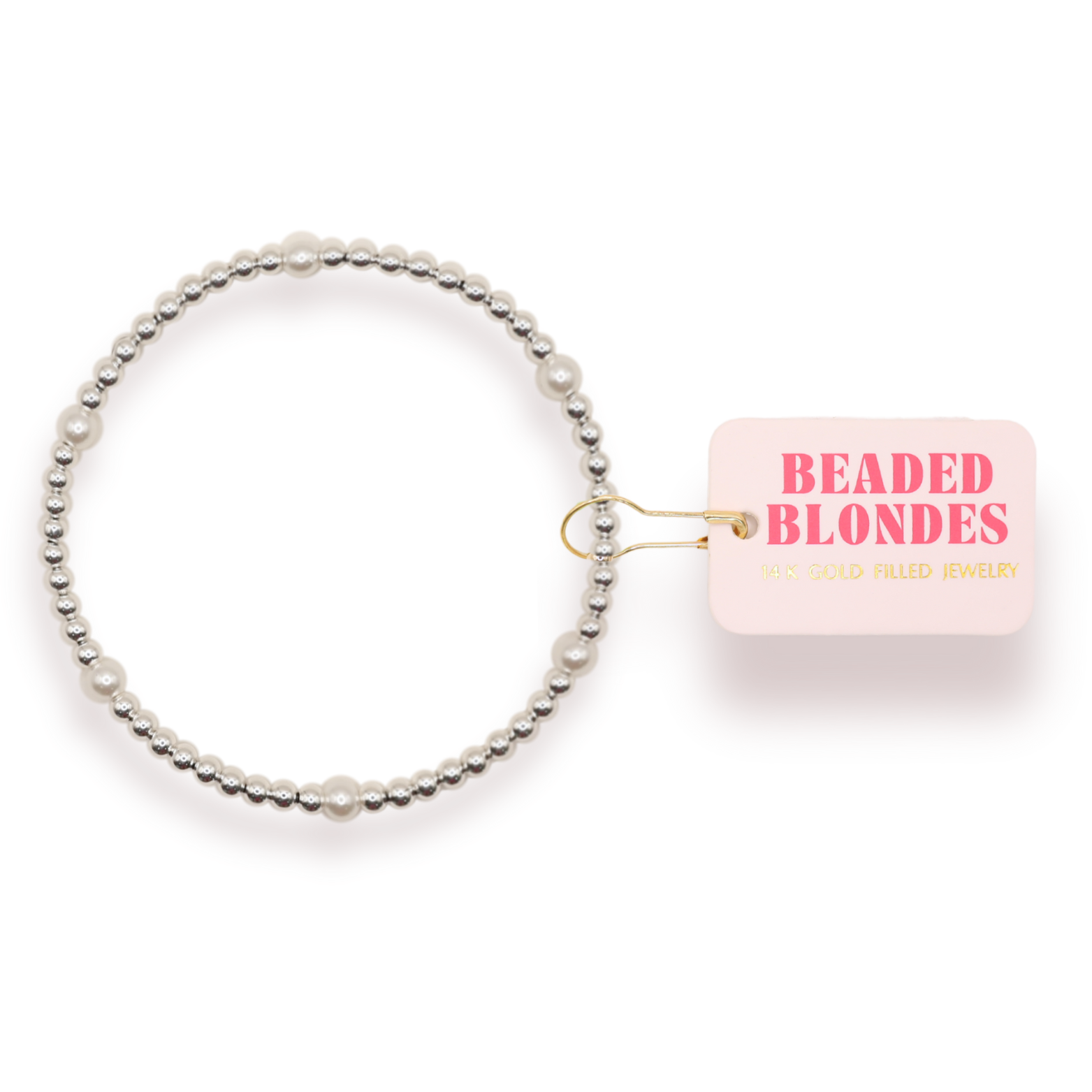 Madi Beaded Bracelet in Silver