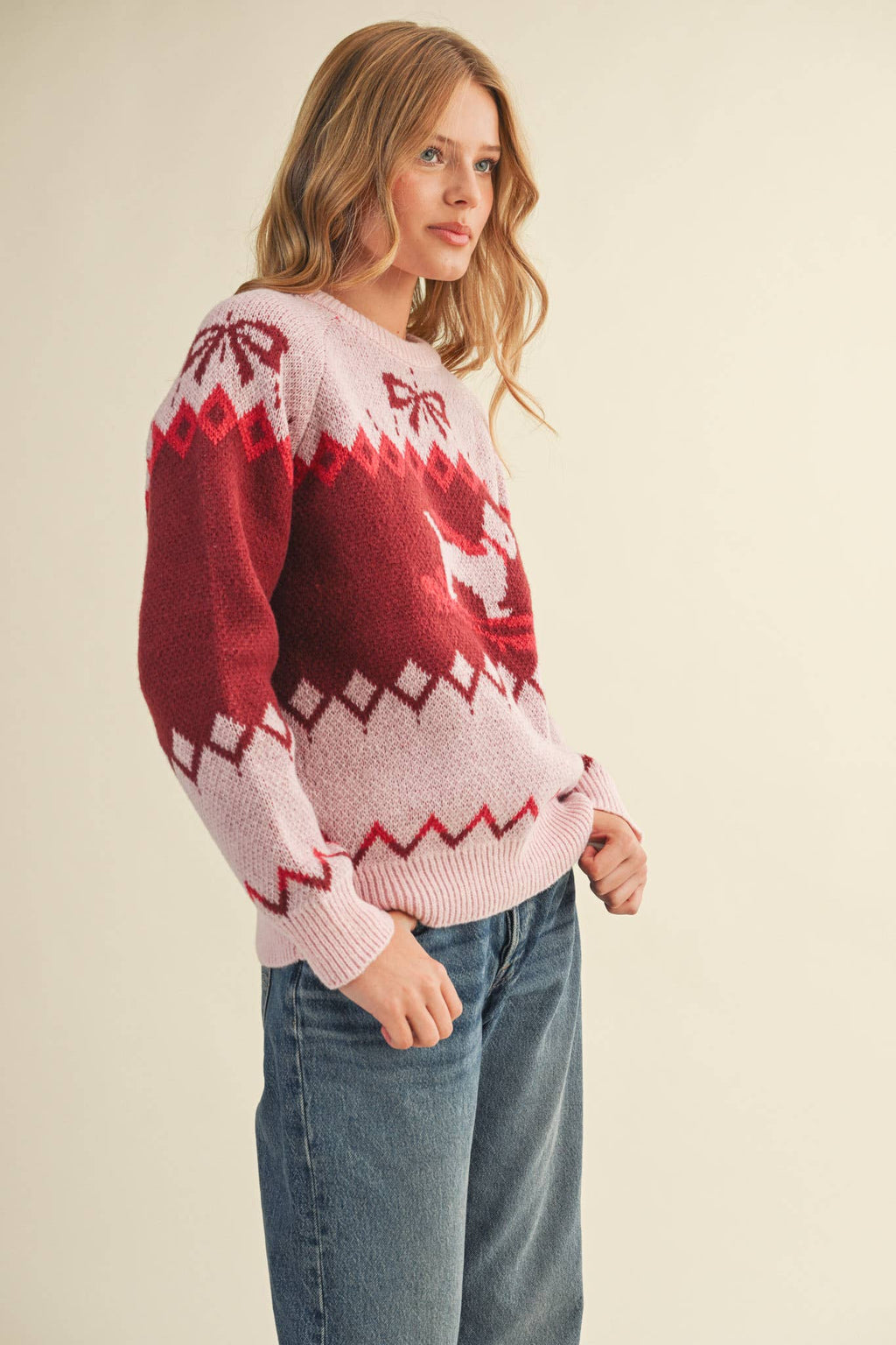DOG MOTIF SWEATER PULLOVER