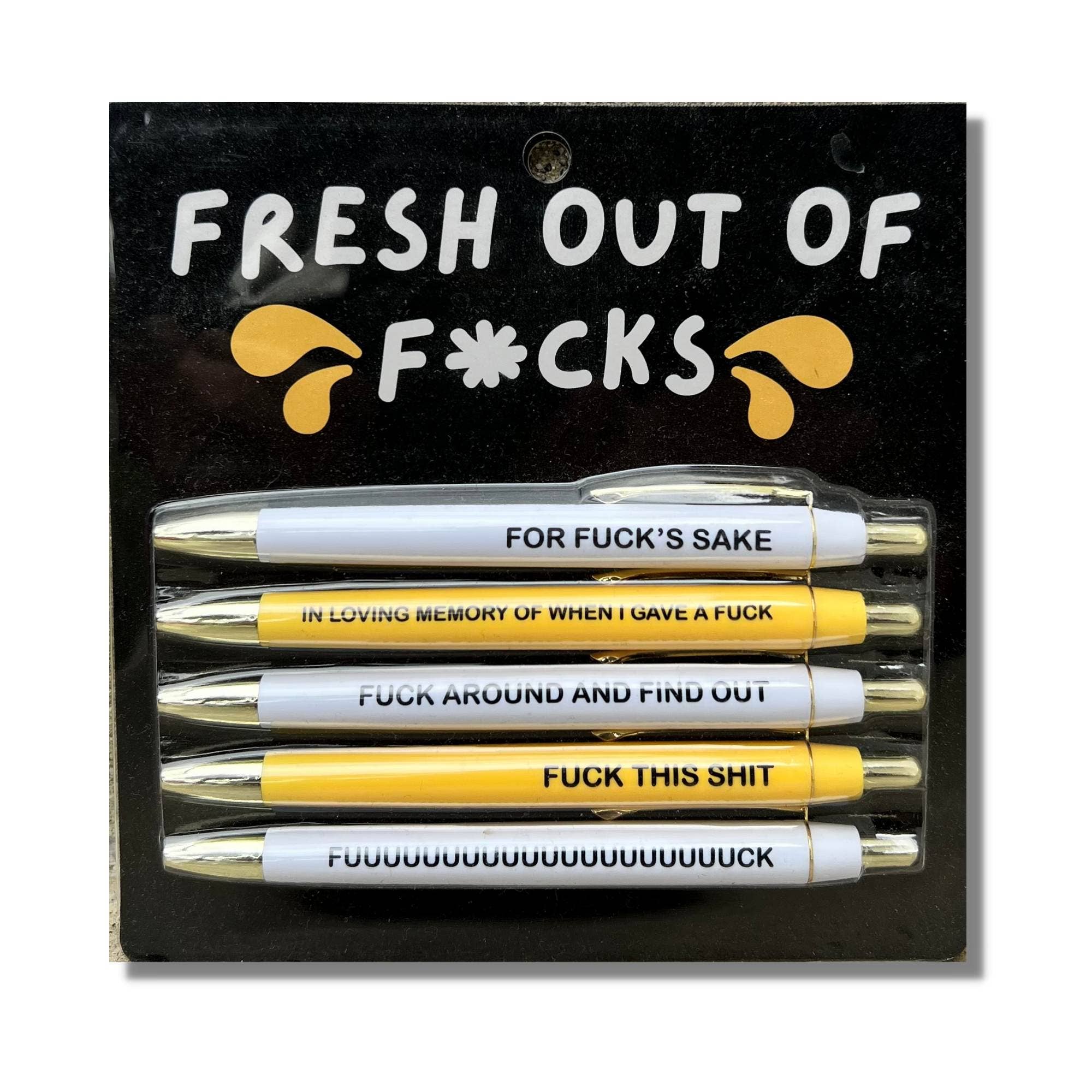Fresh out of Fucks Pen Set (funny, gifts, mothers day, pens)