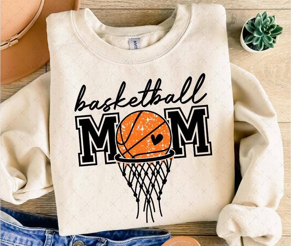 WS Basketball Mom Graphic Sweatshirt Womens Apparel