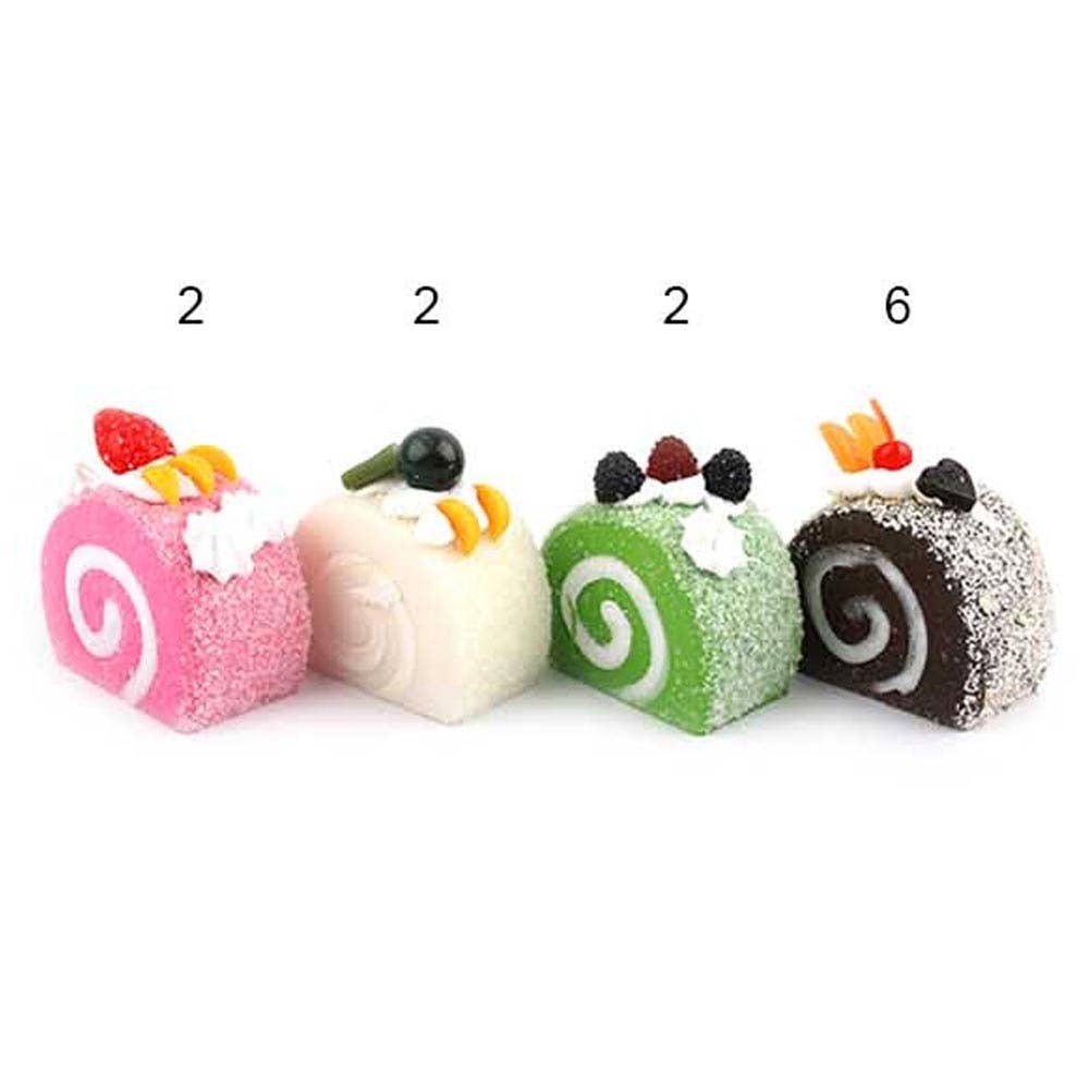 Swiss Roll Cake Squeeze Squishy Stress Relief Toy Set