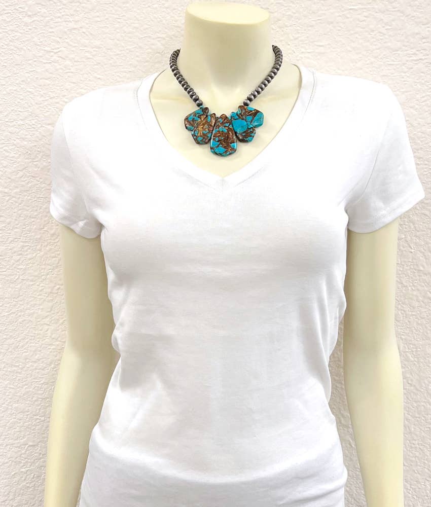 739067, Handmade Navajo Gemstone Necklace