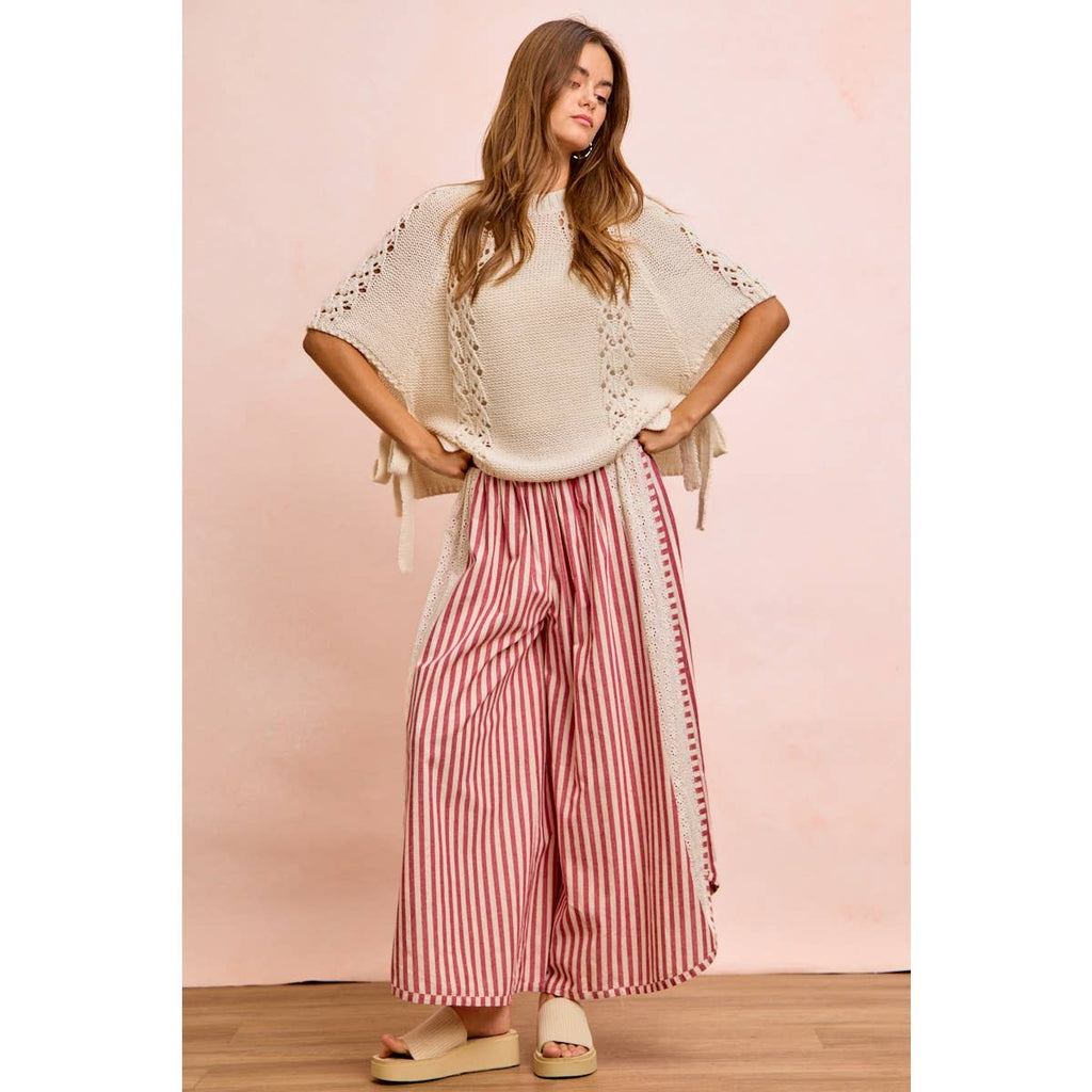 STRIPED WIDE LEG