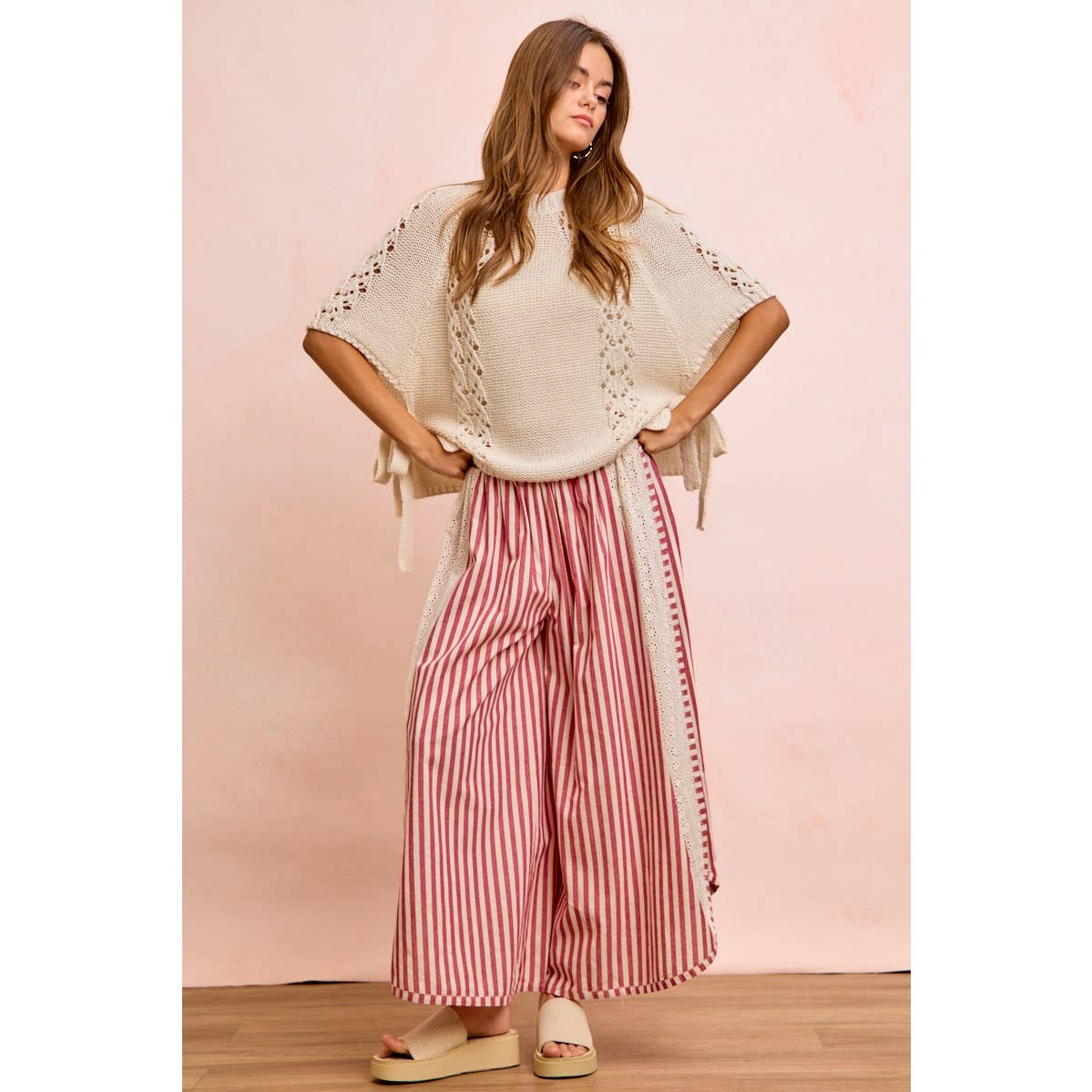 STRIPED WIDE LEG