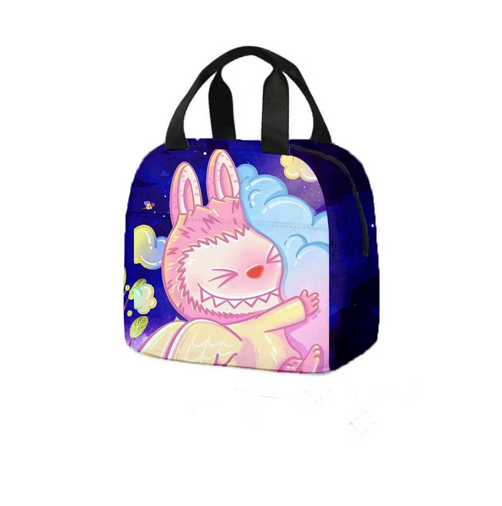Cute monster printed Insulated Lunch Bag