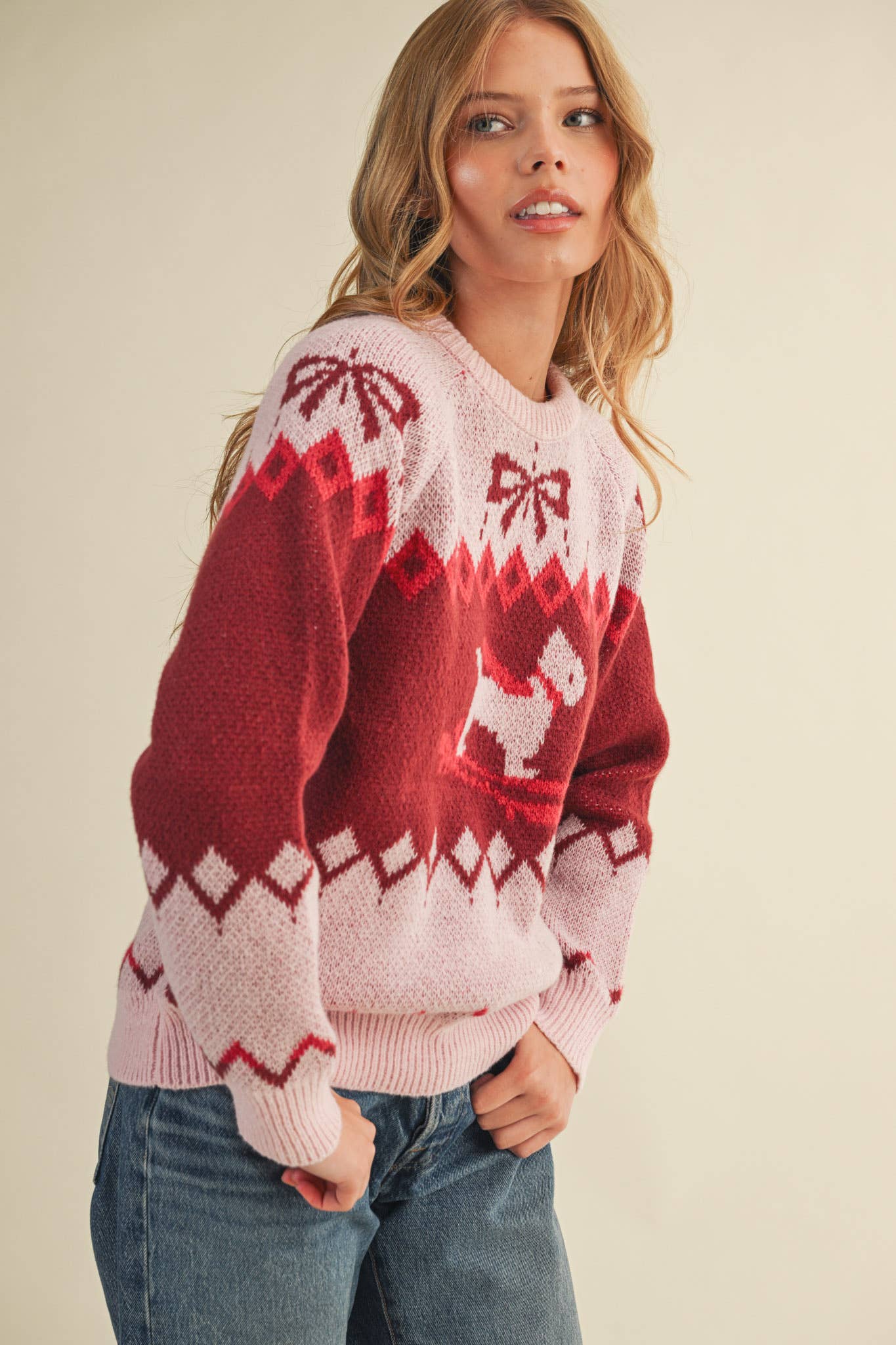 DOG MOTIF SWEATER PULLOVER