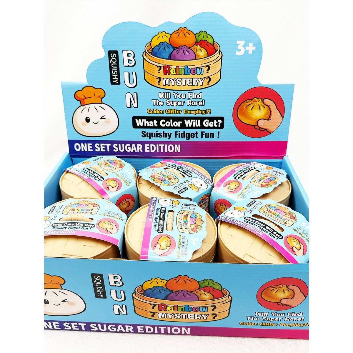 Rainbow Mystery Dumpling Squishy with Steamer
